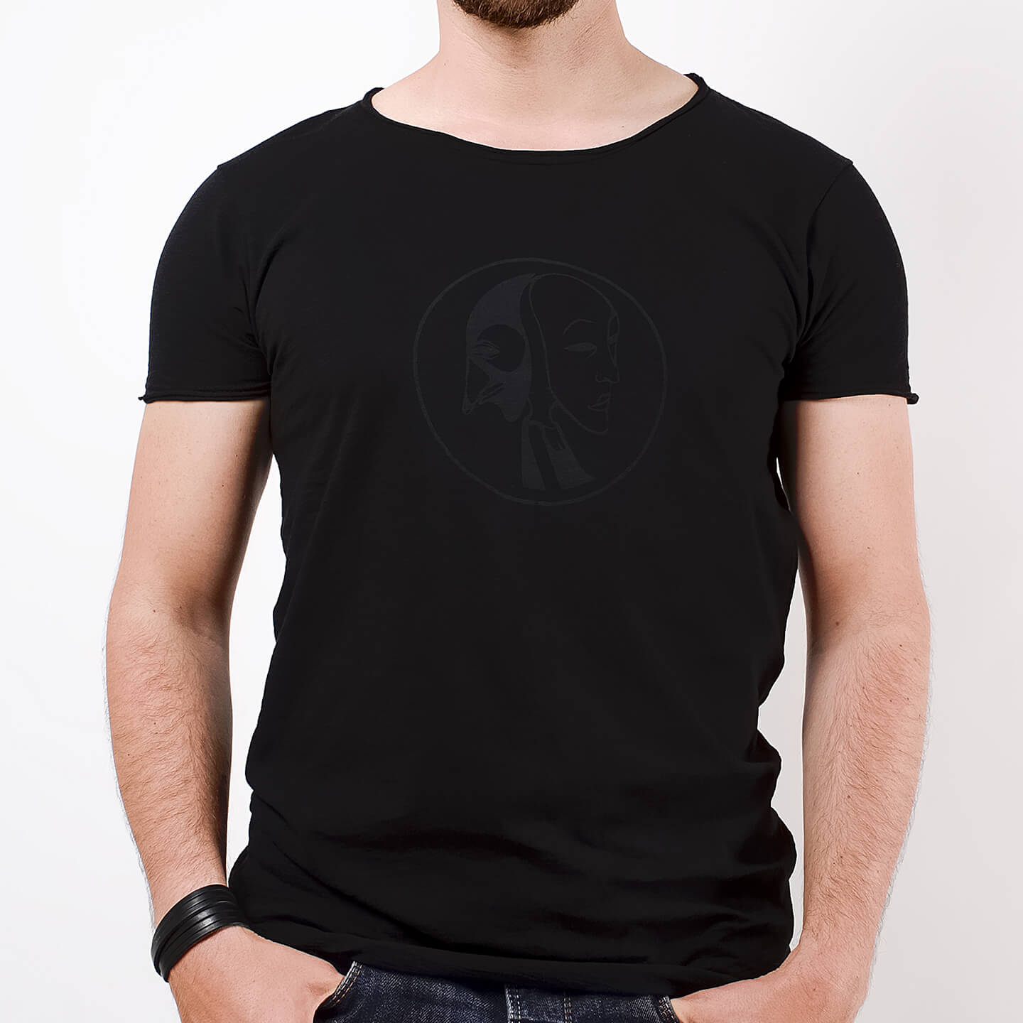 Unisex Relaxed T-Shirt Black [Dark Grey 