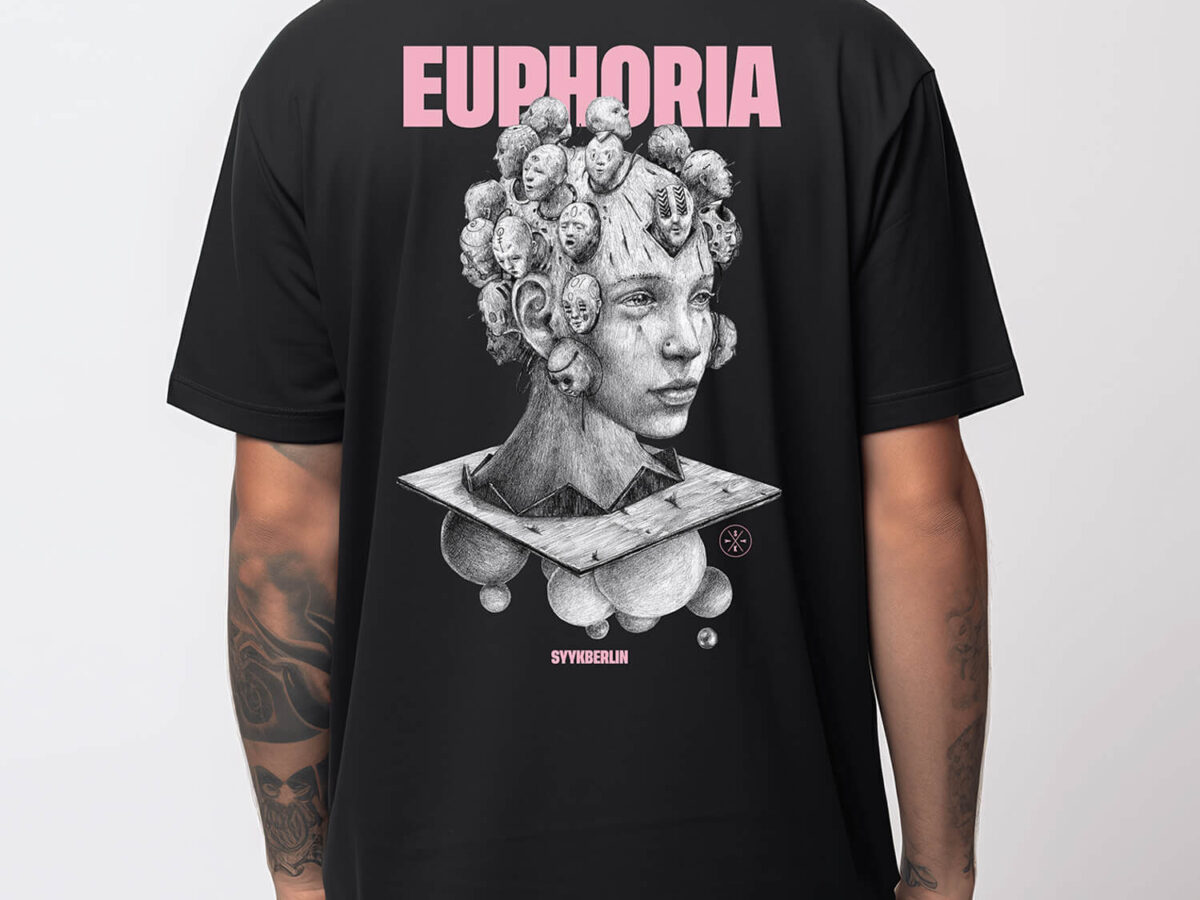 Unisex Euphoria T-Shirt Black - Steyoyoke Recordings